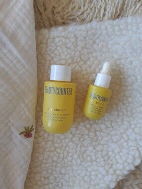 beautycounter yellow All Bright Toner & Facial Oil Set